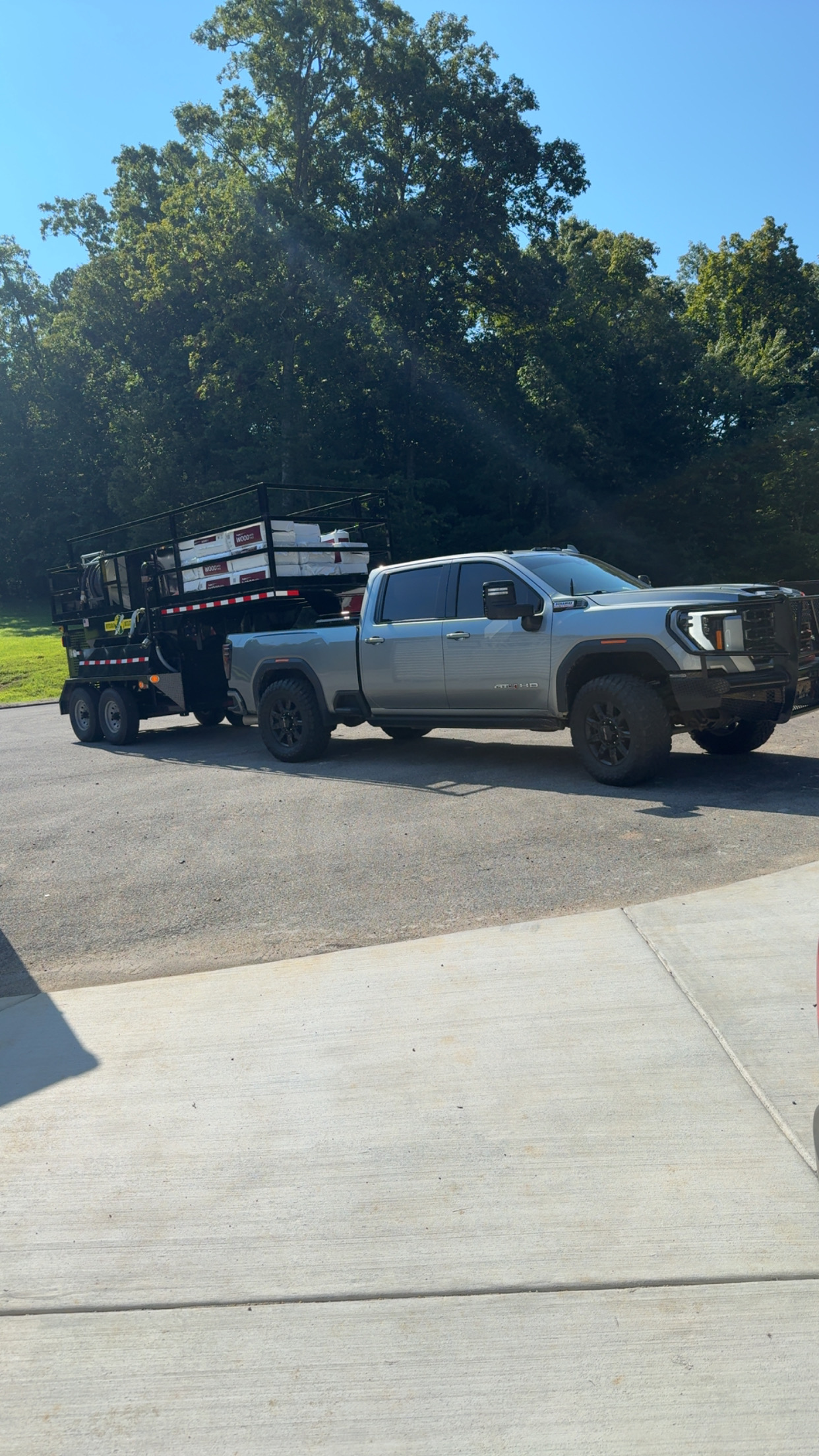 Lusk work truck with trailer